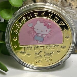 Hello Kitty Gold and Pink Coin